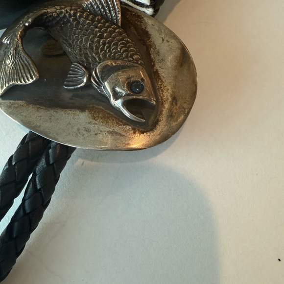 Tony Sanchez Sterling Silver Trout Bolo Tie - Picture 6 of 6